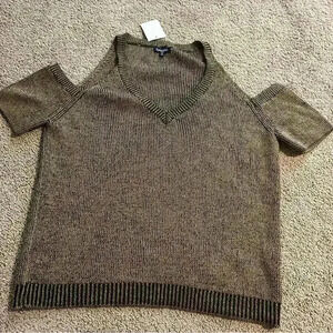 Splendid Surrey Marl Cold Shoulder Pullover Sweater Women's Size S (Small) New